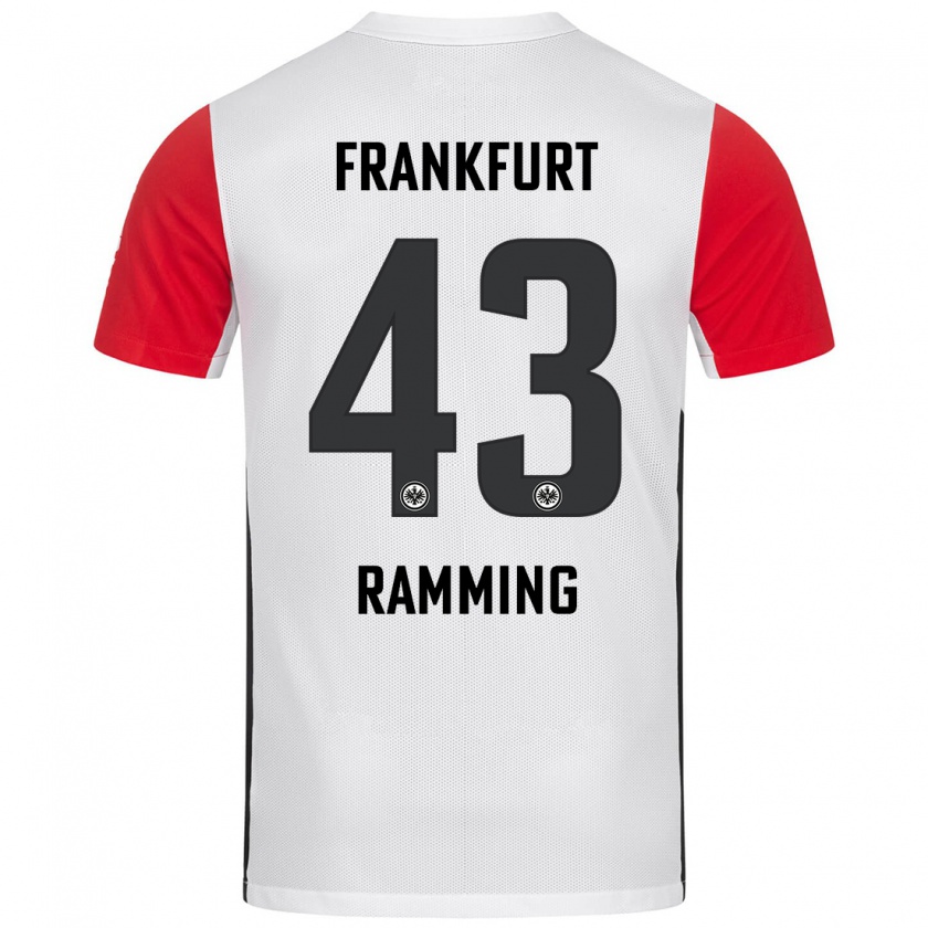 Kandiny Kinder Nils Ramming #43 Weiß Rot Heimtrikot Trikot 2024/25 T-Shirt