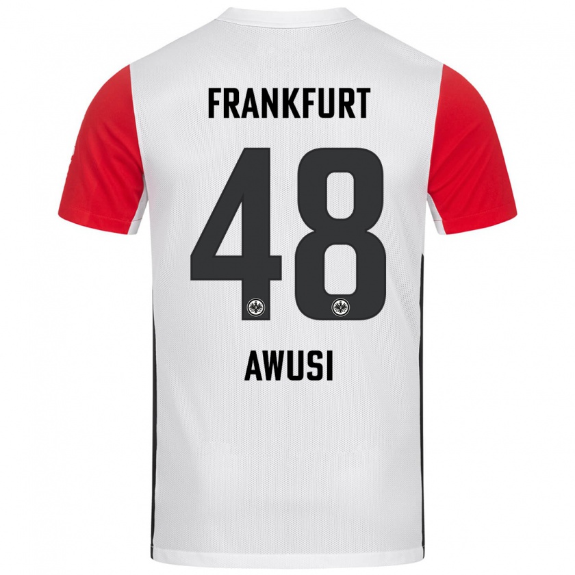 Kandiny Kinder Junior Awusi #48 Weiß Rot Heimtrikot Trikot 2024/25 T-Shirt