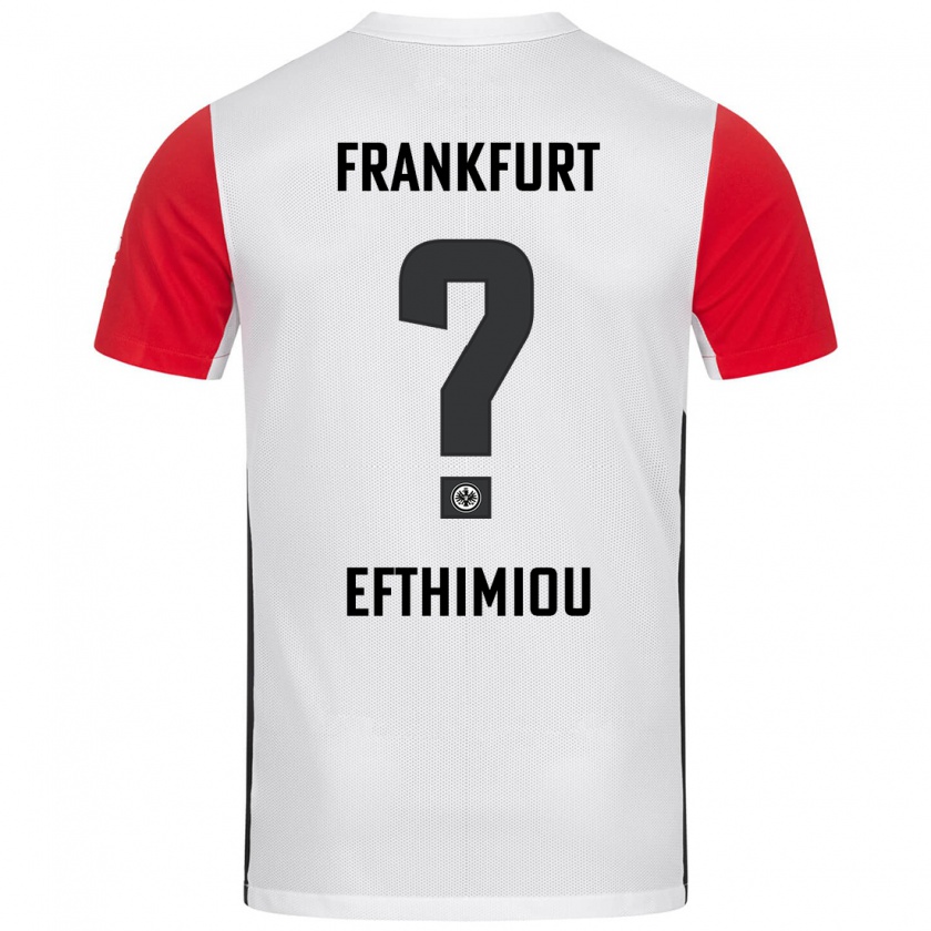 Kandiny Kinder Sissis Efthimiou #0 Weiß Rot Heimtrikot Trikot 2024/25 T-Shirt