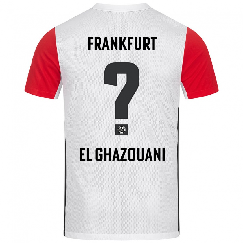 Kandiny Kinder Anas El Ghazouani #0 Weiß Rot Heimtrikot Trikot 2024/25 T-Shirt