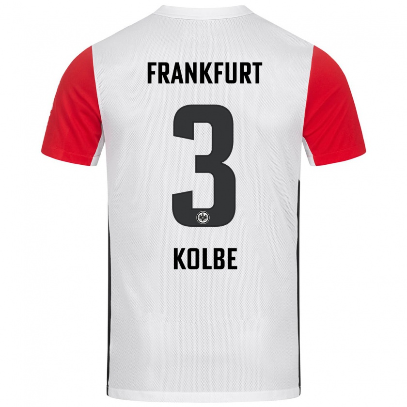 Kandiny Kinder Louis Kolbe #3 Weiß Rot Heimtrikot Trikot 2024/25 T-Shirt