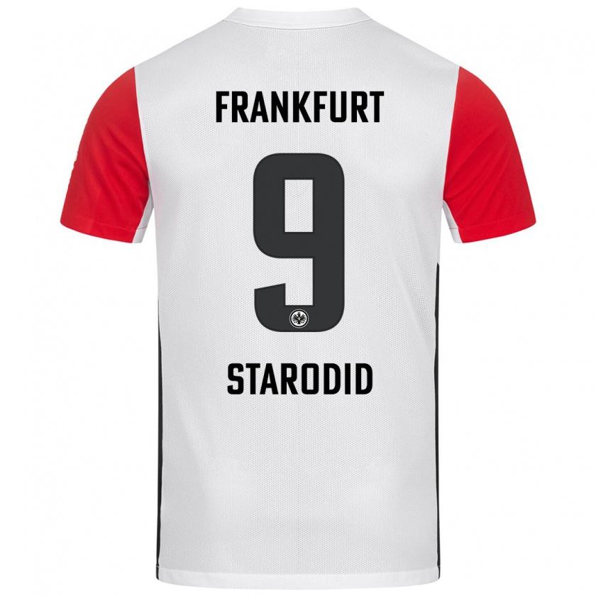 Kandiny Kinder Daniel Starodid #9 Weiß Rot Heimtrikot Trikot 2024/25 T-Shirt