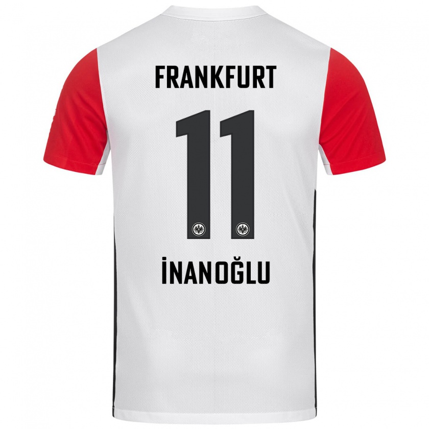 Kandiny Kinder Kaan İnanoğlu #11 Weiß Rot Heimtrikot Trikot 2024/25 T-Shirt