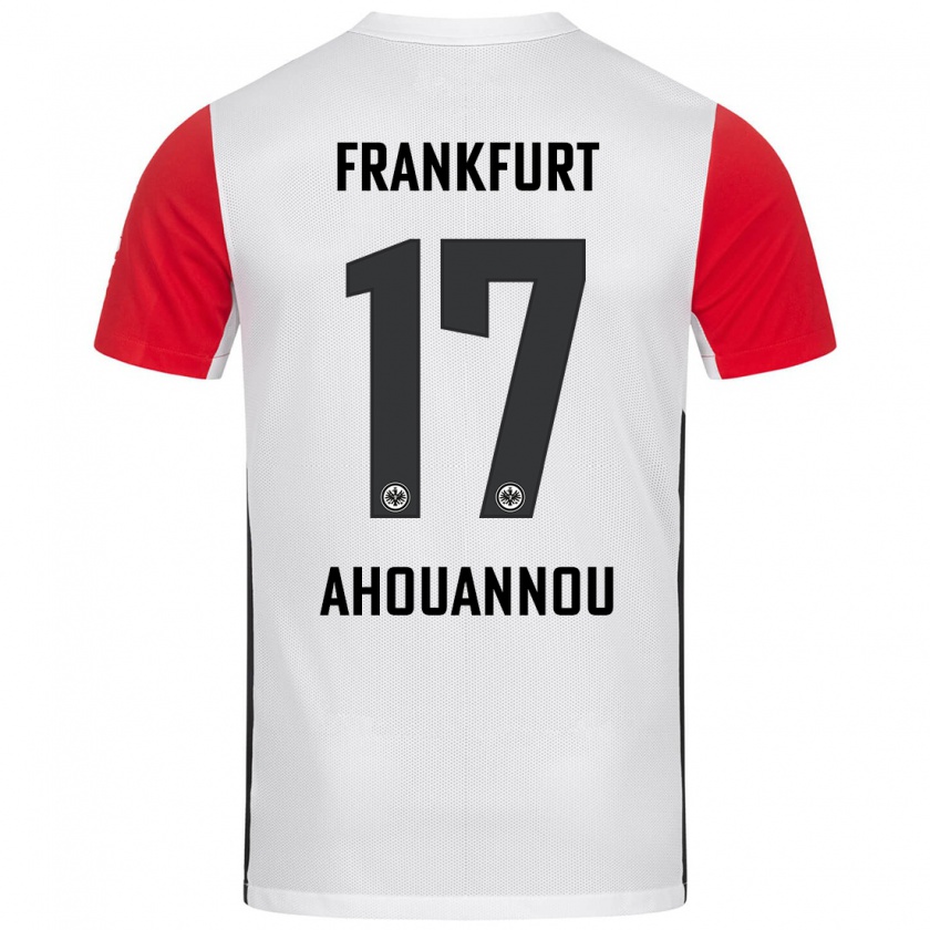 Kandiny Kinder Yannis Ahouannou #17 Weiß Rot Heimtrikot Trikot 2024/25 T-Shirt