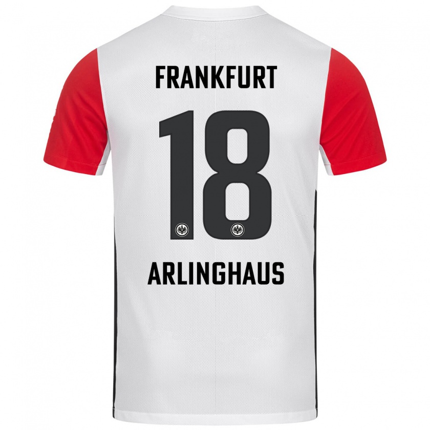 Kandiny Kinder Max Arlinghaus #18 Weiß Rot Heimtrikot Trikot 2024/25 T-Shirt