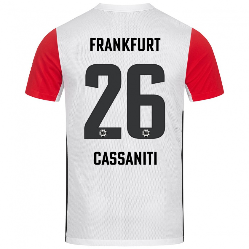 Kandiny Kinder Nino Cassaniti #26 Weiß Rot Heimtrikot Trikot 2024/25 T-Shirt