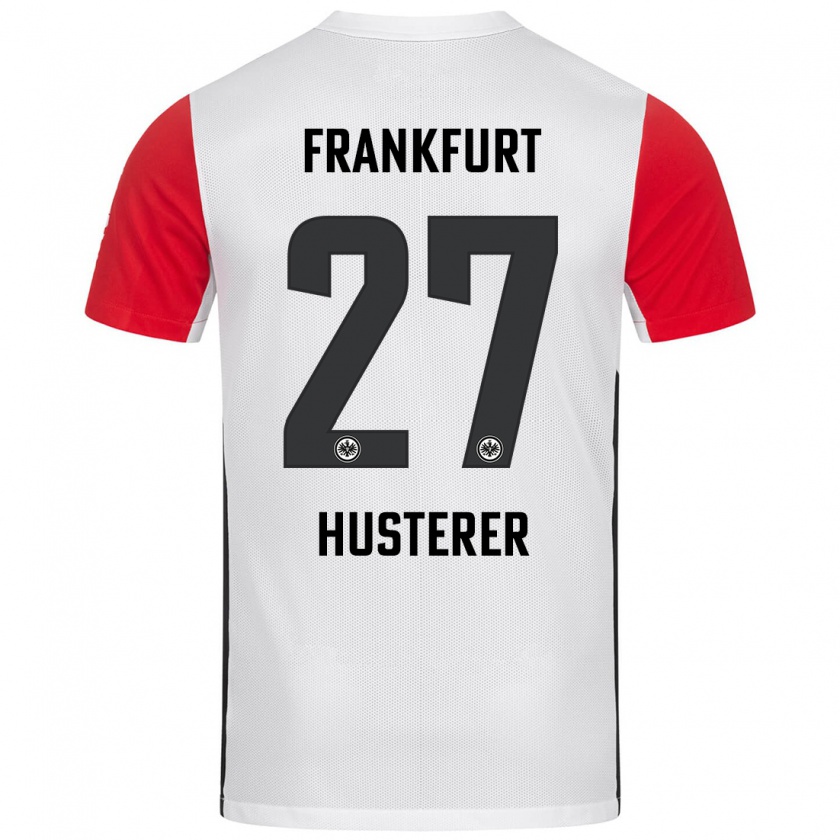 Kandiny Kinder Lean Husterer #27 Weiß Rot Heimtrikot Trikot 2024/25 T-Shirt