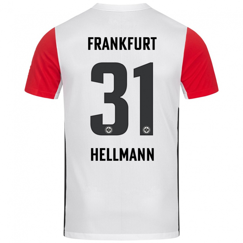 Kandiny Kinder Melvin Hellmann #31 Weiß Rot Heimtrikot Trikot 2024/25 T-Shirt