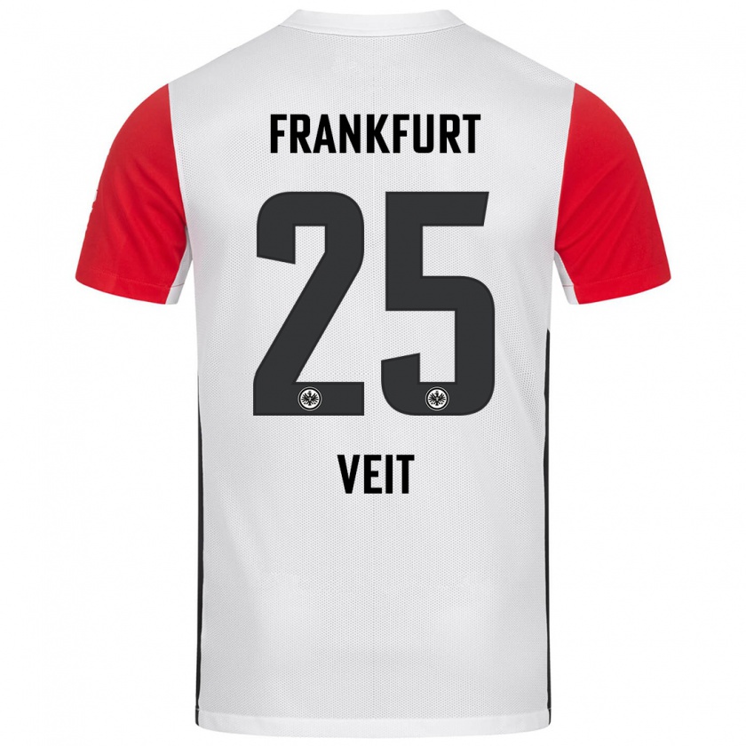 Kandiny Kinder Jella Veit #25 Weiß Rot Heimtrikot Trikot 2024/25 T-Shirt