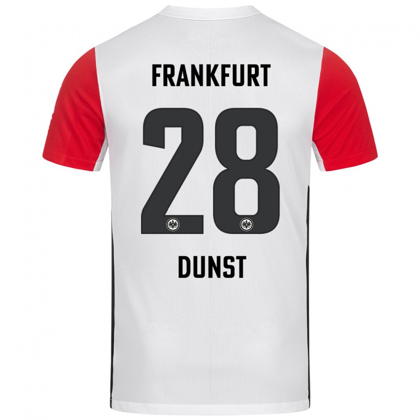 Kandiny Kinder Barbara Dunst #28 Weiß Rot Heimtrikot Trikot 2024/25 T-Shirt