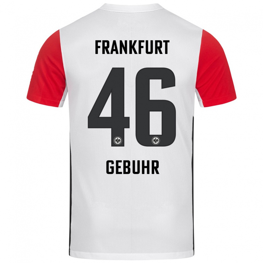 Kandiny Kinder Dario Gebuhr #46 Weiß Rot Heimtrikot Trikot 2024/25 T-Shirt