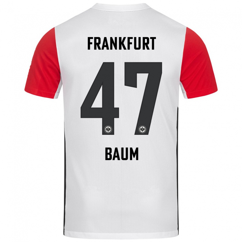 Kandiny Kinder Elias Baum #47 Weiß Rot Heimtrikot Trikot 2024/25 T-Shirt