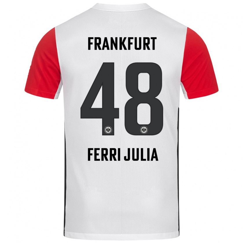 Kandiny Kinder Nacho Ferri #48 Weiß Rot Heimtrikot Trikot 2024/25 T-Shirt