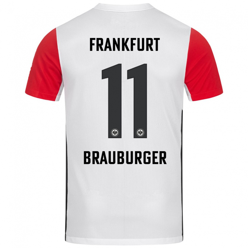 Kandiny Kinder Maximilian Brauburger #11 Weiß Rot Heimtrikot Trikot 2024/25 T-Shirt