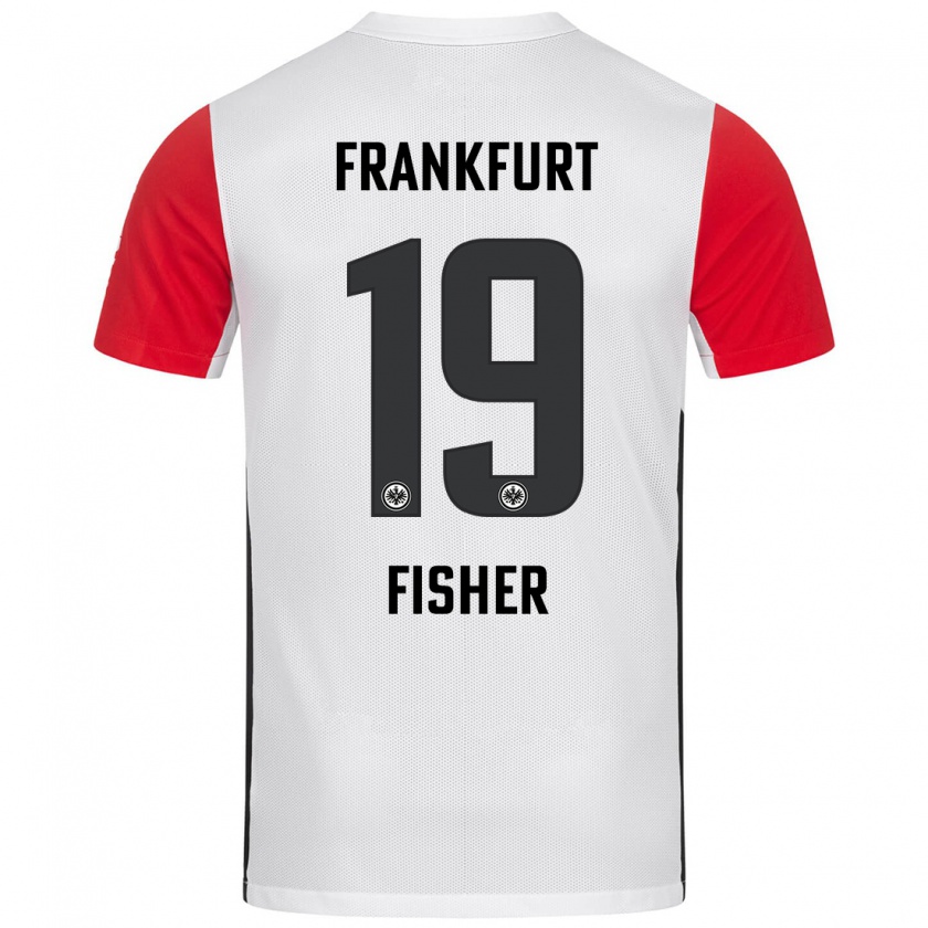 Kandiny Kinder Ben-Luca Fisher #19 Weiß Rot Heimtrikot Trikot 2024/25 T-Shirt