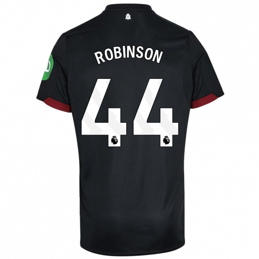 Kandiny Kinder Junior Robinson #44 Schwarz Weiß Auswärtstrikot Trikot 2024/25 T-Shirt