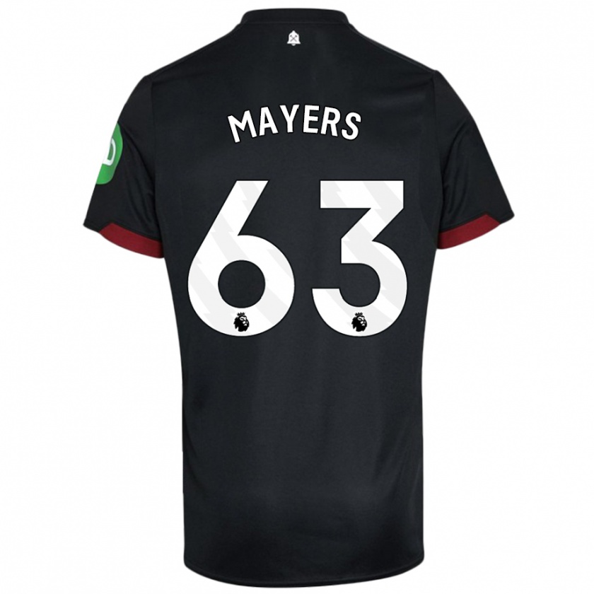 Kandiny Kinder Ezra Mayers #63 Schwarz Weiß Auswärtstrikot Trikot 2024/25 T-Shirt