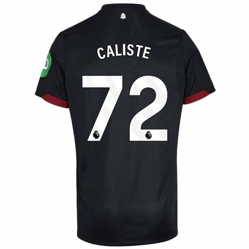 Kandiny Kinder Gabriel Caliste #72 Schwarz Weiß Auswärtstrikot Trikot 2024/25 T-Shirt