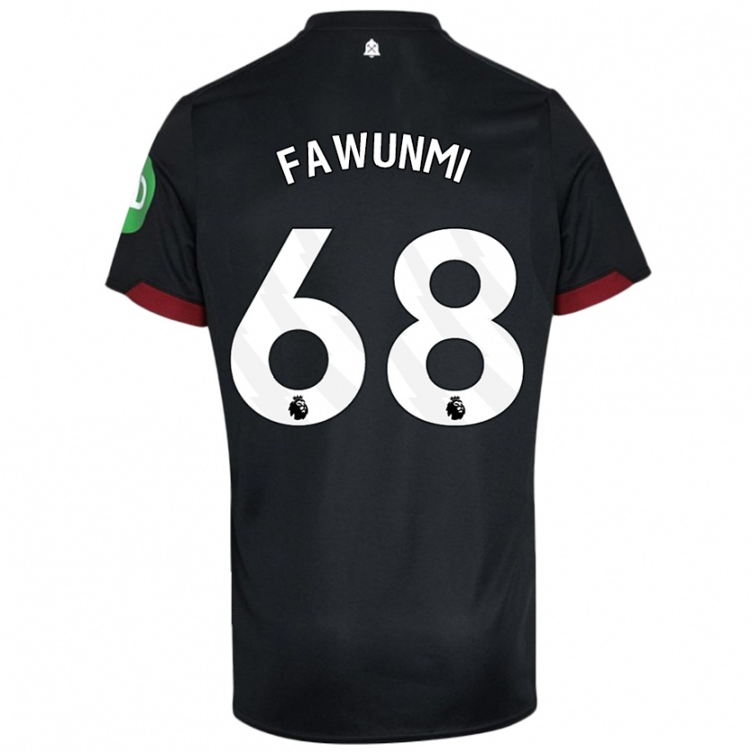 Kandiny Kinder Favour Fawunmi #68 Schwarz Weiß Auswärtstrikot Trikot 2024/25 T-Shirt