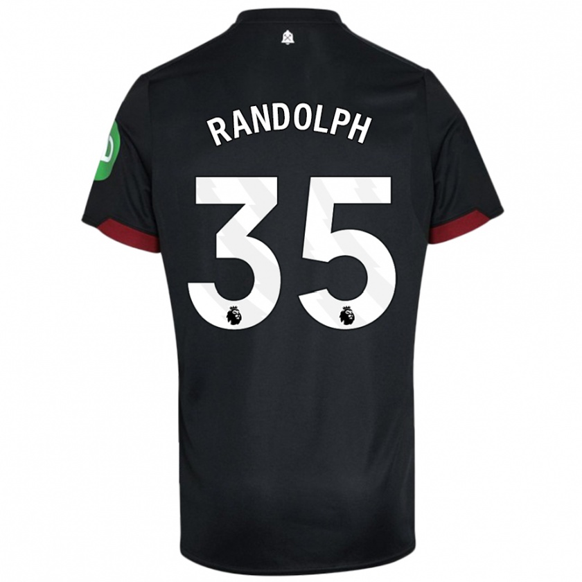 Kandiny Kinder Darren Randolph #35 Schwarz Weiß Auswärtstrikot Trikot 2024/25 T-Shirt