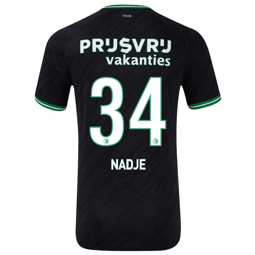 Kandiny Kinder Chris-Kévin Nadje #34 Schwarz Grün Auswärtstrikot Trikot 2024/25 T-Shirt