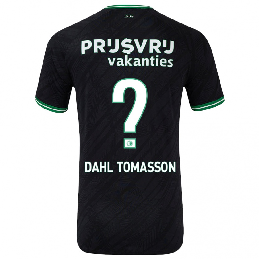 Kandiny Kinder Luca Dahl Tomasson #0 Schwarz Grün Auswärtstrikot Trikot 2024/25 T-Shirt