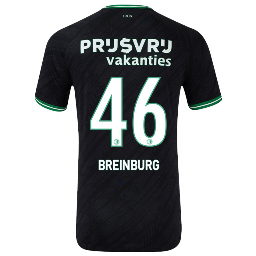 Kandiny Kinder Rainey Breinburg #46 Schwarz Grün Auswärtstrikot Trikot 2024/25 T-Shirt