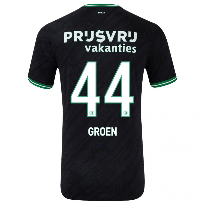 Kandiny Kinder Nesto Groen #44 Schwarz Grün Auswärtstrikot Trikot 2024/25 T-Shirt