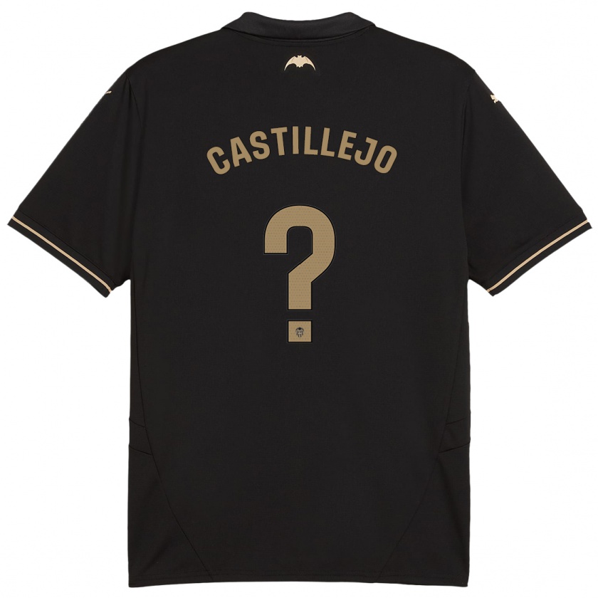 Kandiny Kinder Samu Castillejo #0 Schwarz Auswärtstrikot Trikot 2024/25 T-Shirt