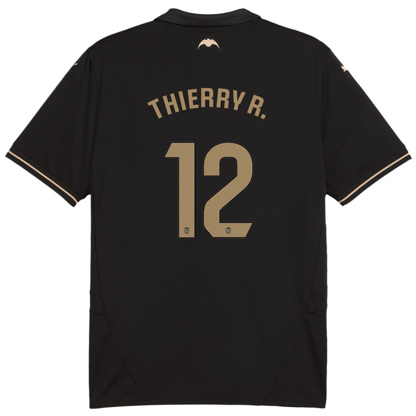 Kandiny Kinder Thierry Correia #12 Schwarz Auswärtstrikot Trikot 2024/25 T-Shirt