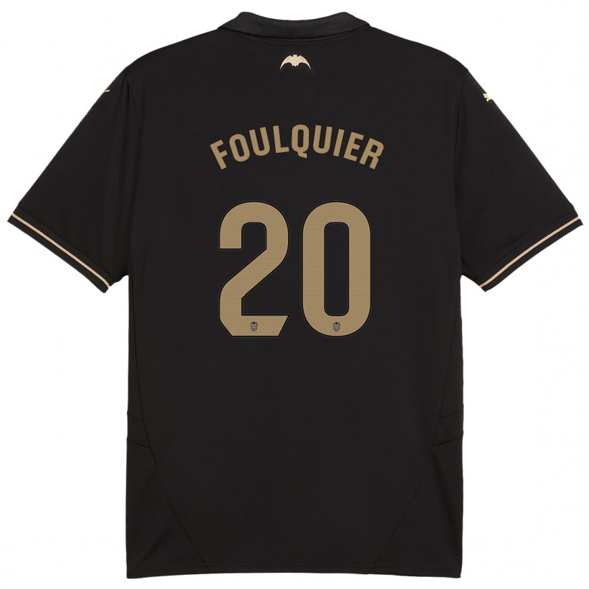 Kandiny Kinder Dimitri Foulquier #20 Schwarz Auswärtstrikot Trikot 2024/25 T-Shirt