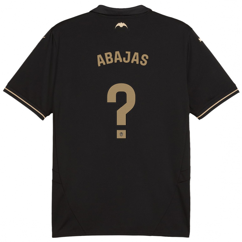 Kandiny Kinder Rodrigo Abajas #0 Schwarz Auswärtstrikot Trikot 2024/25 T-Shirt