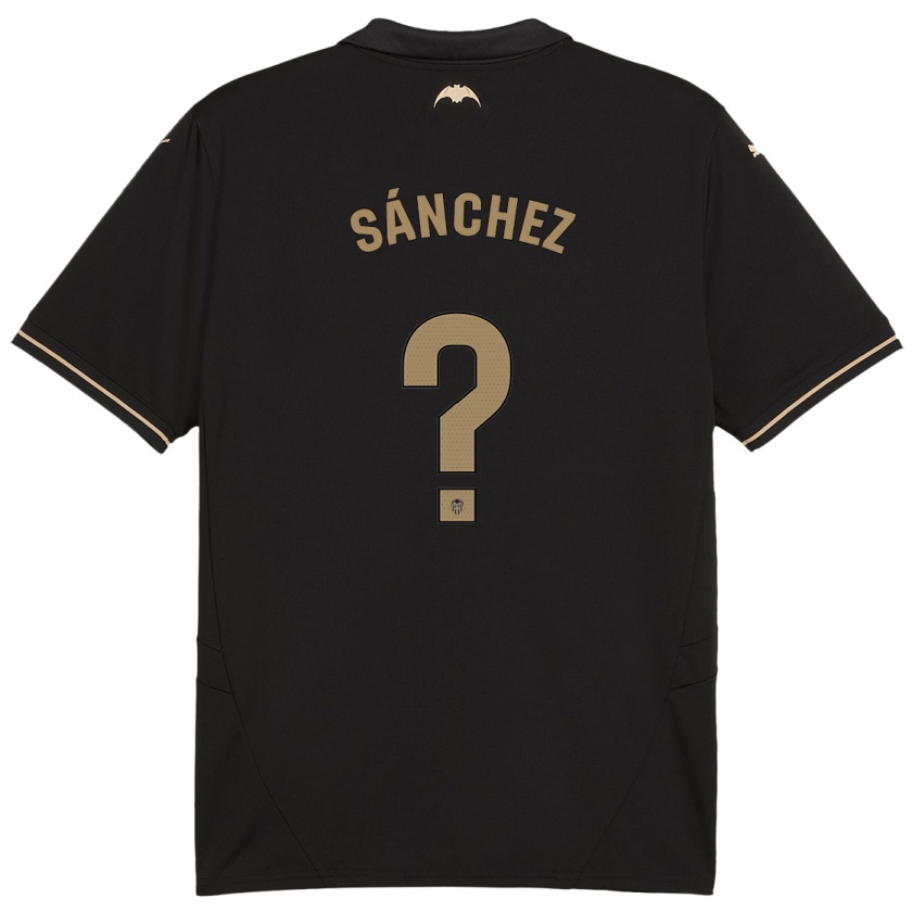 Kandiny Kinder Dani Sánchez #0 Schwarz Auswärtstrikot Trikot 2024/25 T-Shirt