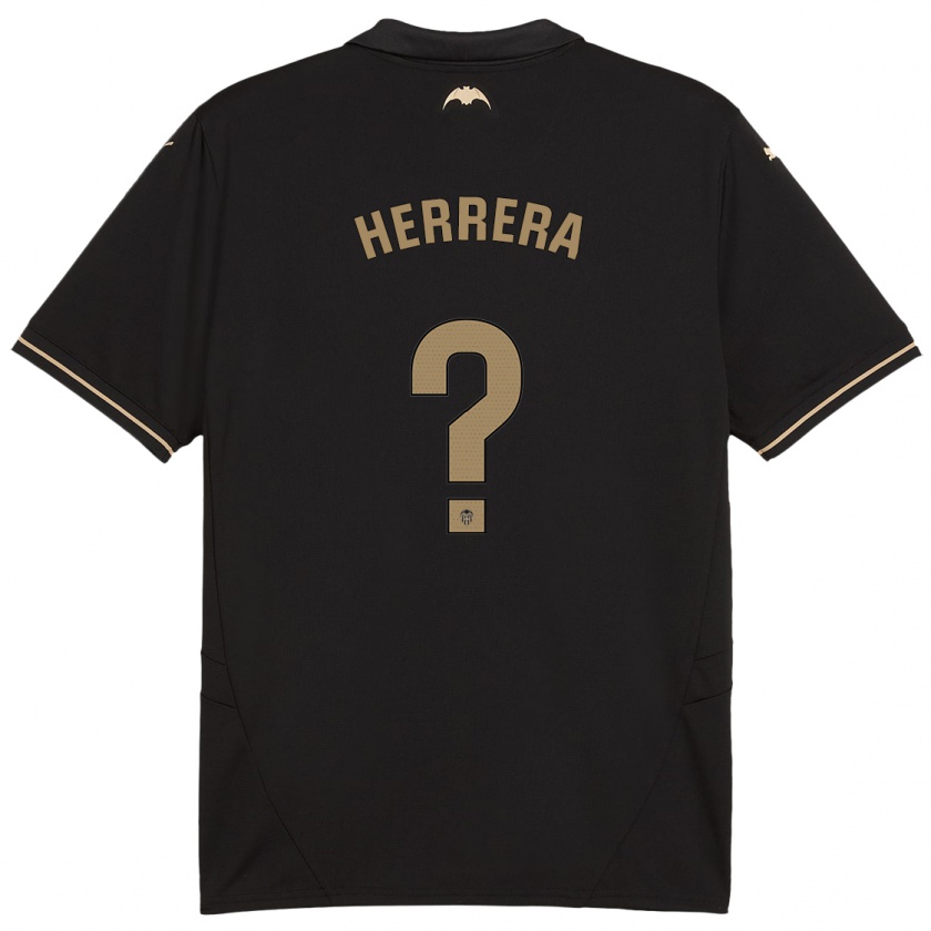 Kandiny Kinder Iker Herrera #0 Schwarz Auswärtstrikot Trikot 2024/25 T-Shirt