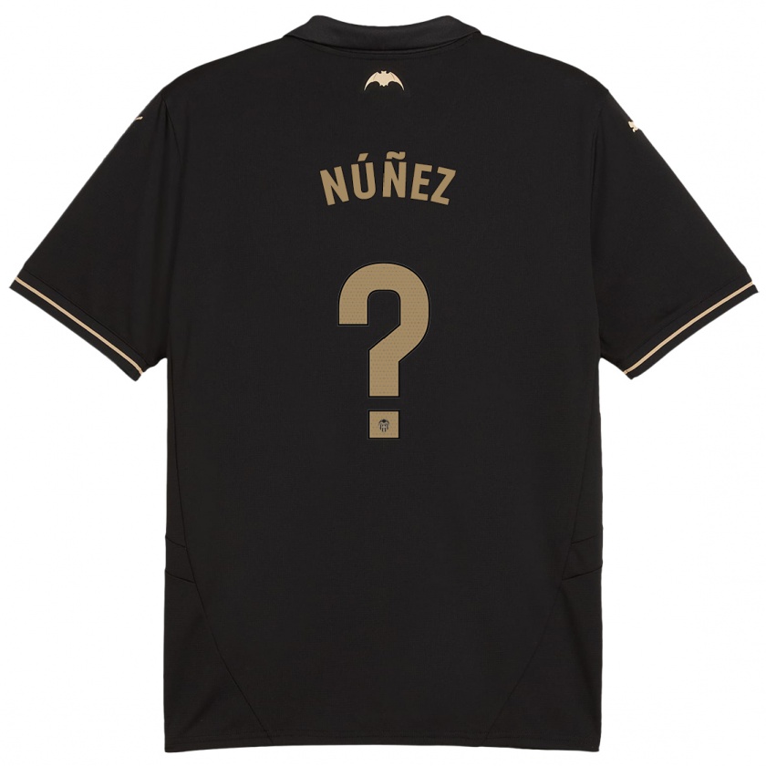 Kandiny Kinder Lucas Núñez #0 Schwarz Auswärtstrikot Trikot 2024/25 T-Shirt