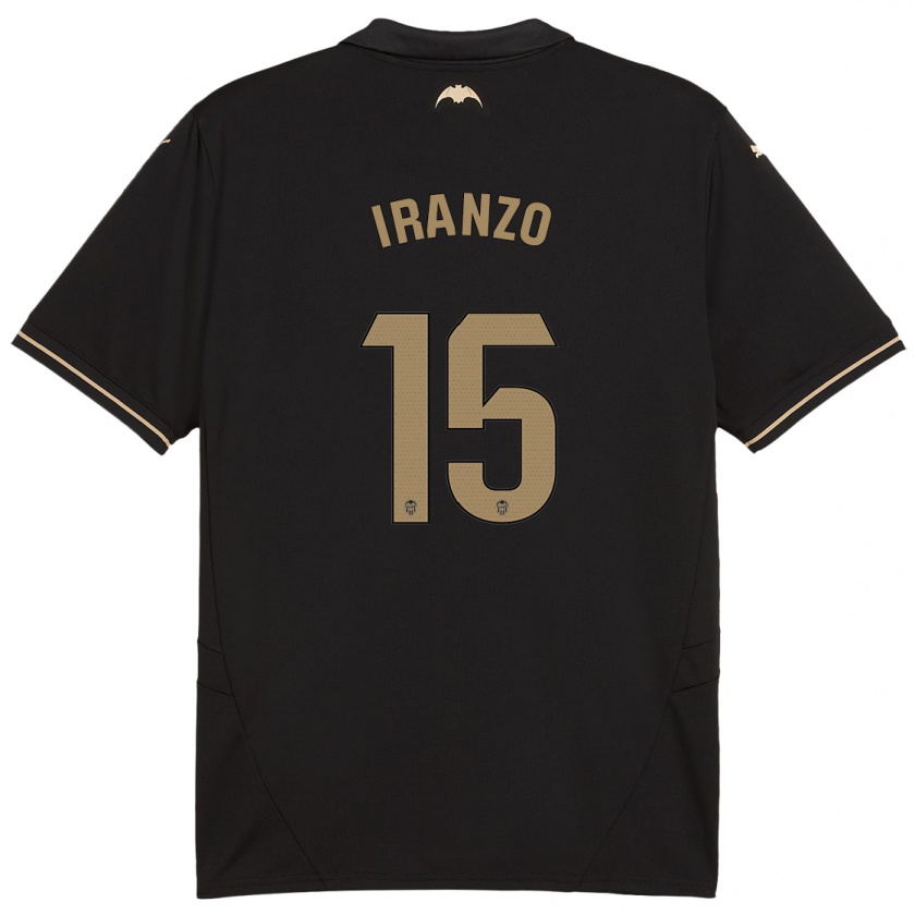 Kandiny Kinder Rubén Iranzo #15 Schwarz Auswärtstrikot Trikot 2024/25 T-Shirt