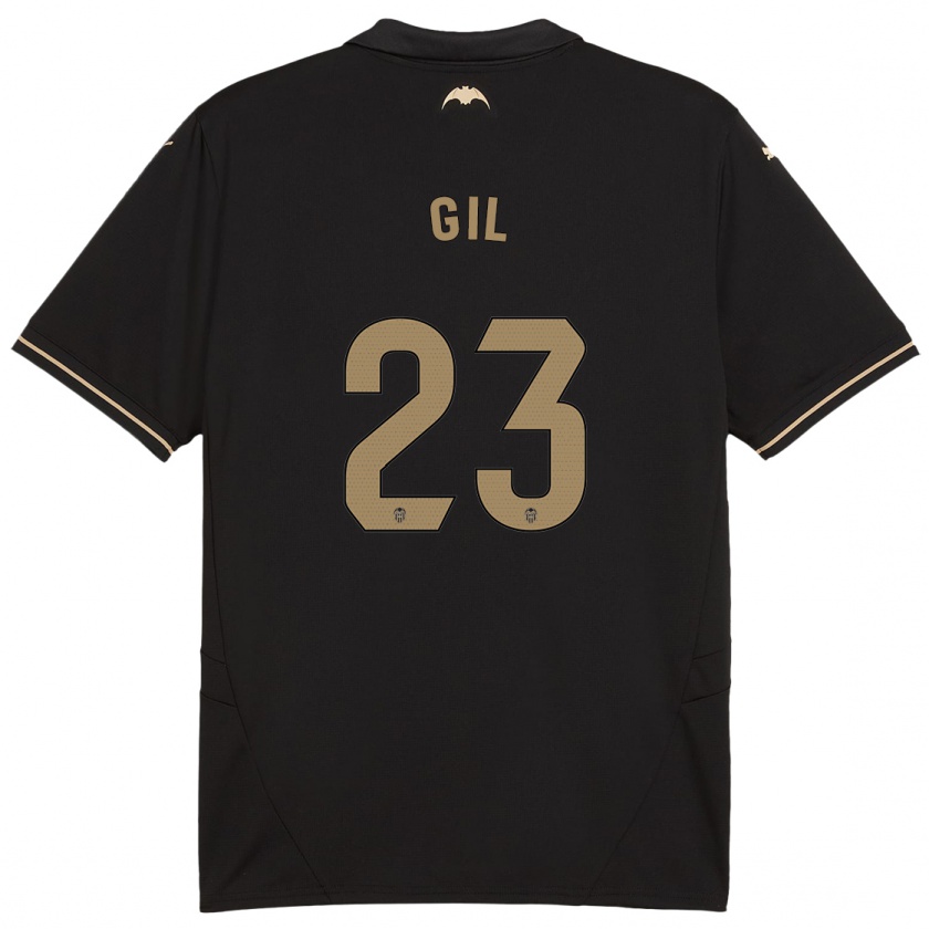 Kandiny Kinder Elena Gil #23 Schwarz Auswärtstrikot Trikot 2024/25 T-Shirt