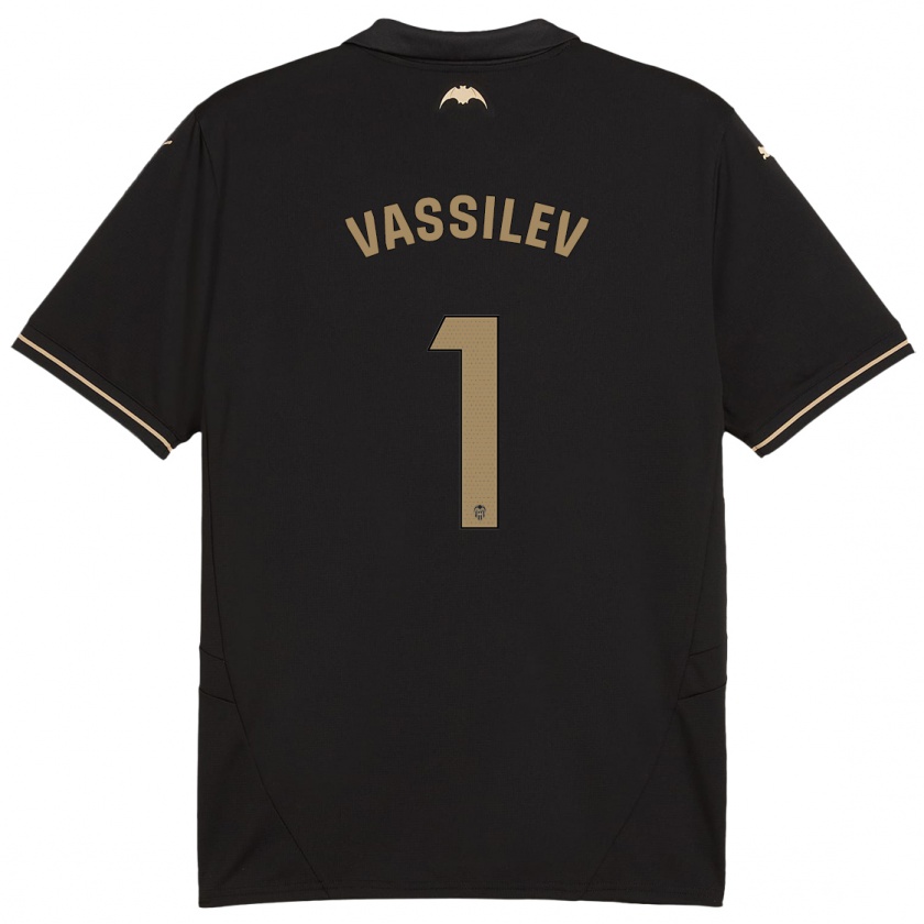 Kandiny Kinder David Vassilev #1 Schwarz Auswärtstrikot Trikot 2024/25 T-Shirt