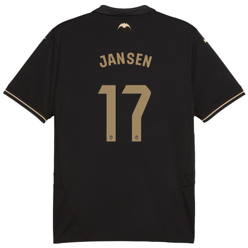 Kandiny Kinder Ellen Jansen #17 Schwarz Auswärtstrikot Trikot 2024/25 T-Shirt