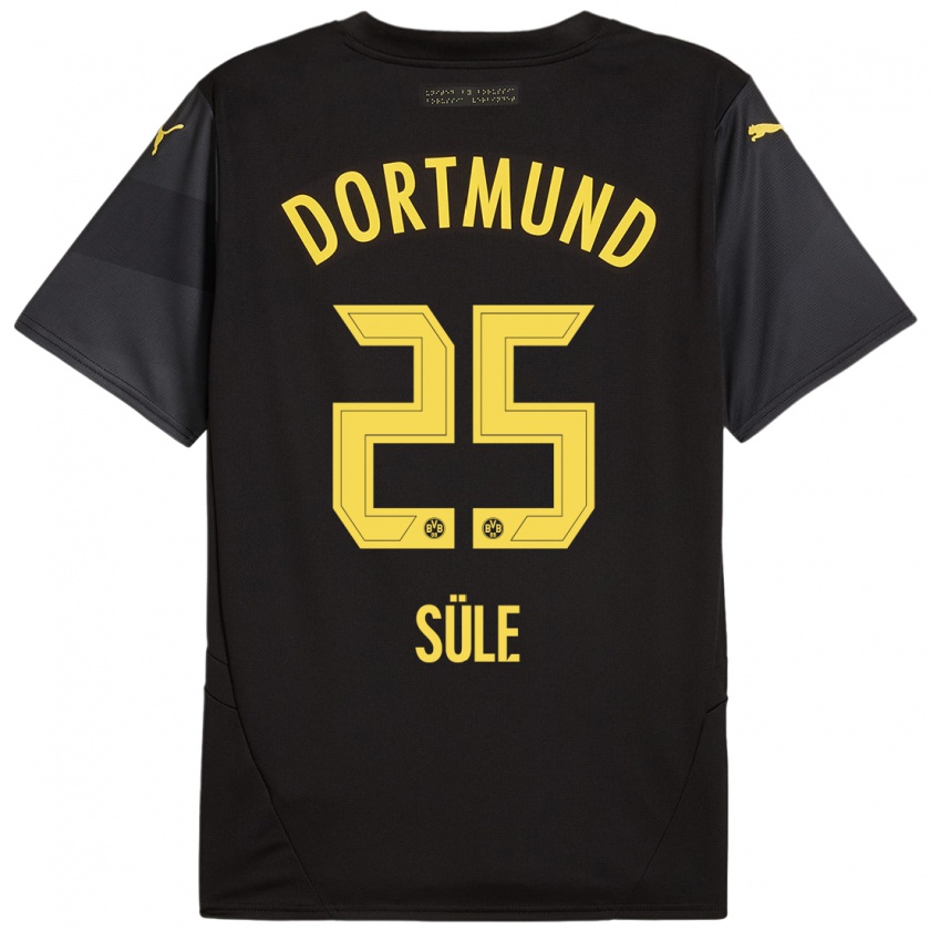 Kandiny Kinder Niklas Süle #25 Schwarz Gelb Auswärtstrikot Trikot 2024/25 T-Shirt