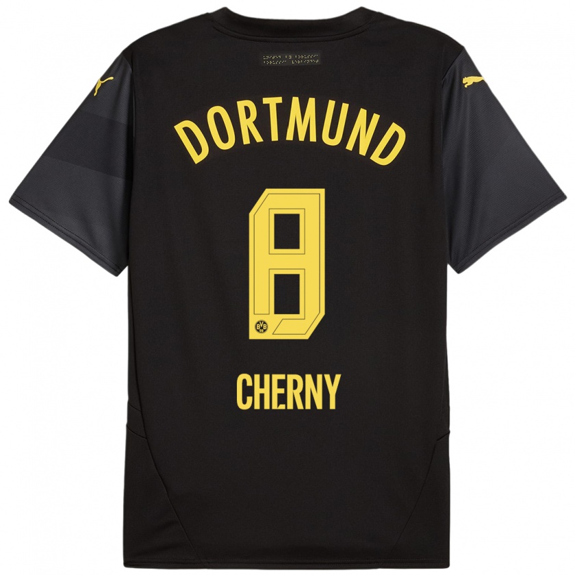 Kandiny Kinder Nick Cherny #8 Schwarz Gelb Auswärtstrikot Trikot 2024/25 T-Shirt