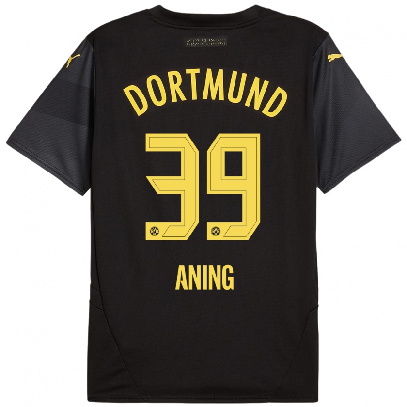 Kandiny Kinder Prince Aning #39 Schwarz Gelb Auswärtstrikot Trikot 2024/25 T-Shirt