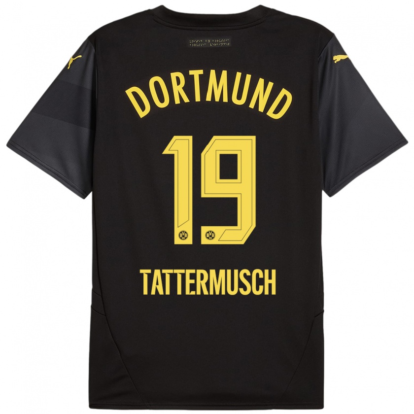 Kandiny Kinder Ted Tattermusch #19 Schwarz Gelb Auswärtstrikot Trikot 2024/25 T-Shirt