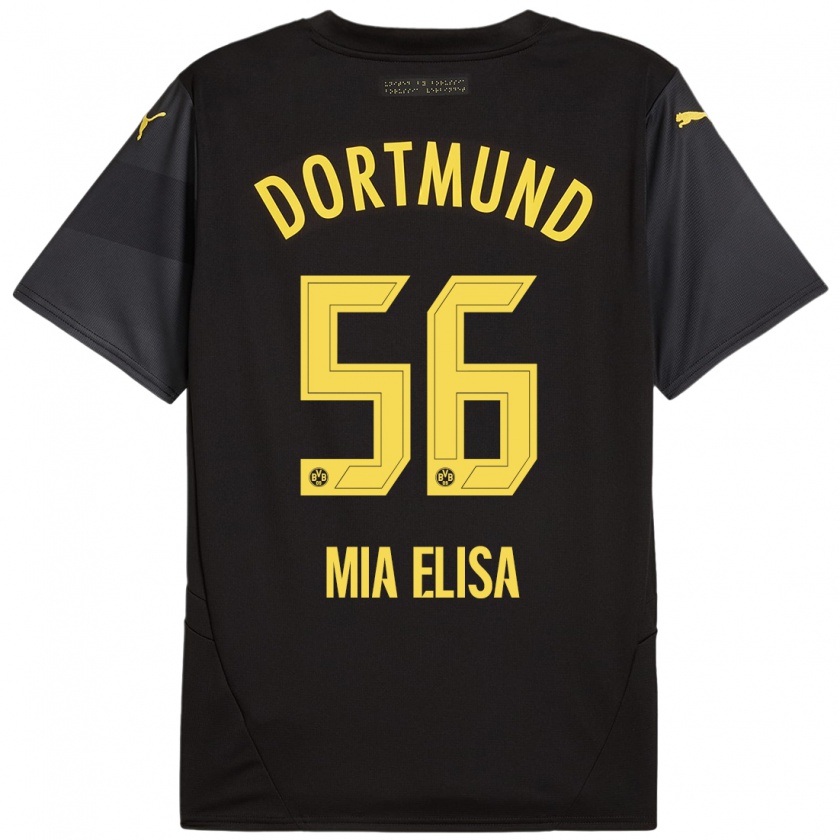 Kandiny Kinder Bomnuter Mia Elisa #56 Schwarz Gelb Auswärtstrikot Trikot 2024/25 T-Shirt