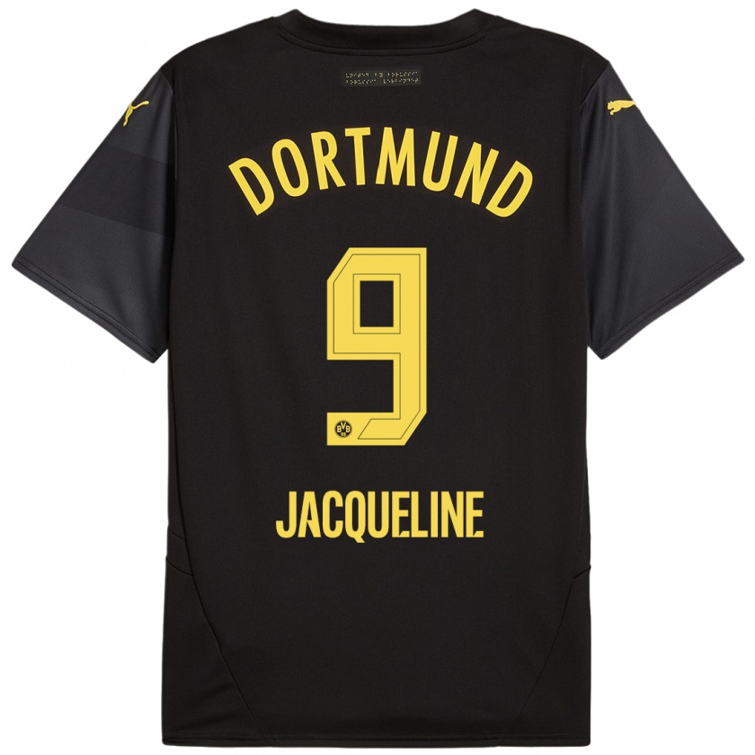 Kandiny Kinder Moreno Jacqueline #9 Schwarz Gelb Auswärtstrikot Trikot 2024/25 T-Shirt