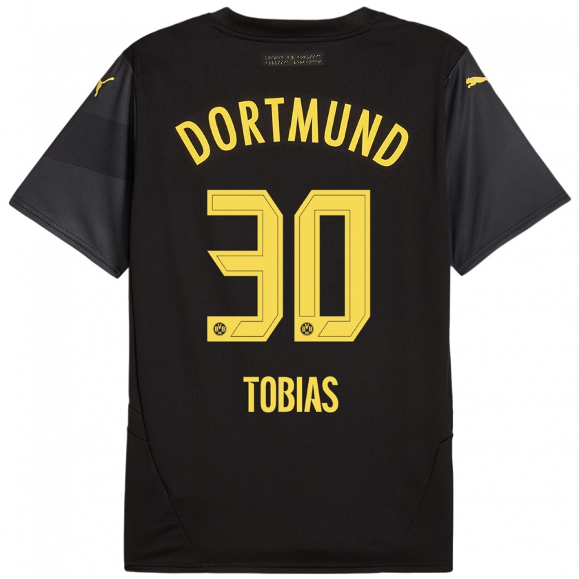 Kandiny Kinder Vogt Tobias #30 Schwarz Gelb Auswärtstrikot Trikot 2024/25 T-Shirt