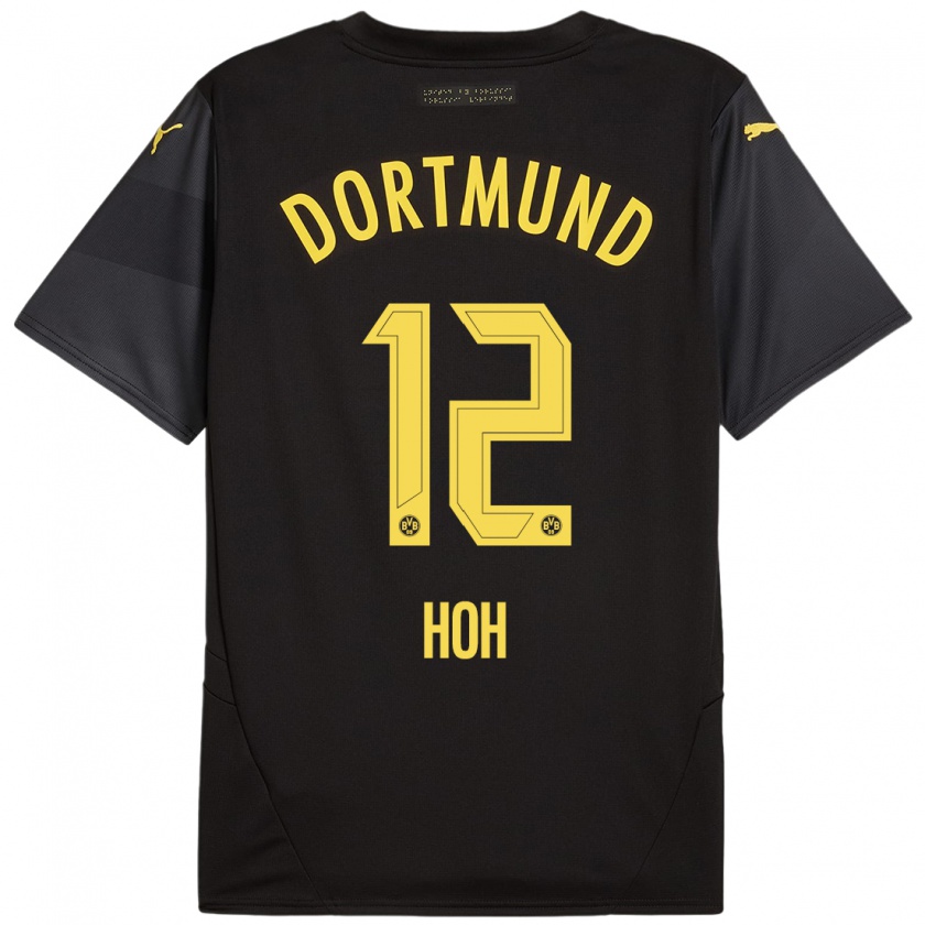 Kandiny Kinder Hendrik Hoh #12 Schwarz Gelb Auswärtstrikot Trikot 2024/25 T-Shirt