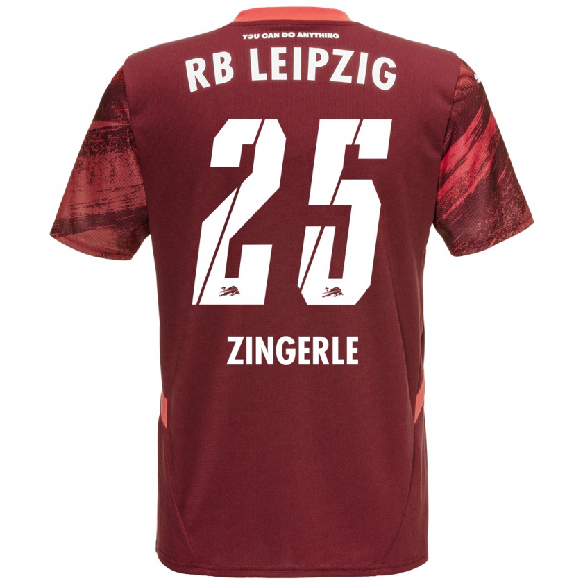 Kandiny Kinder Leopold Zingerle #25 Burgunderrot Auswärtstrikot Trikot 2024/25 T-Shirt