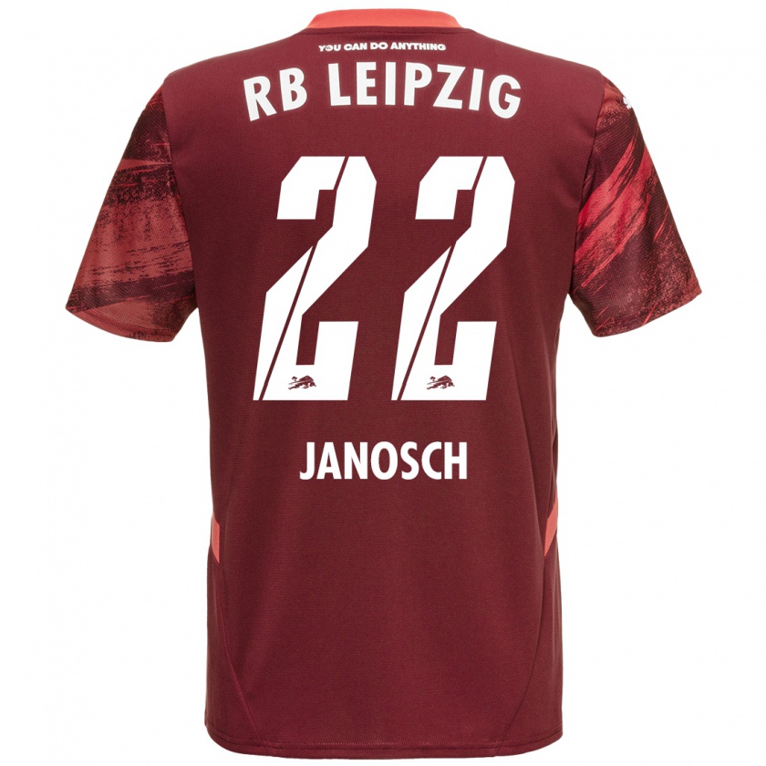 Kandiny Kinder Luca Janosch #22 Burgunderrot Auswärtstrikot Trikot 2024/25 T-Shirt