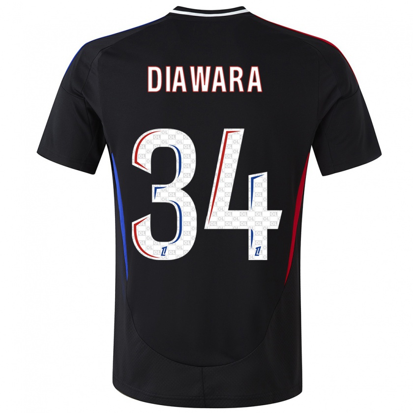 Kandiny Kinder Mahamadou Diawara #34 Schwarz Auswärtstrikot Trikot 2024/25 T-Shirt